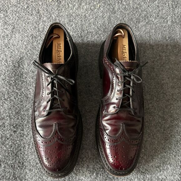 British Walkers Custom Burgundy Wingtip Brogue Dress Shoes 9.5 B Leather Oxford main image 4